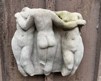 587 Three Graces Stone Wall Plaque