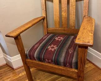 587 F.H. Conants Sons White Oak Mission Armchair