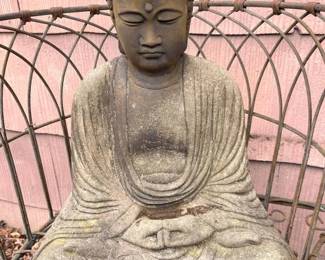 587 Large Stone Sitting Buddha