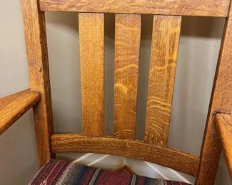 587 White Oak Mission Armchair Detail