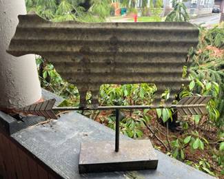 587 Corrugated Cow Weathervane