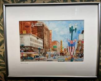 587 Brian Reszel Historical Main St. Buffalo, NY Original Artwork