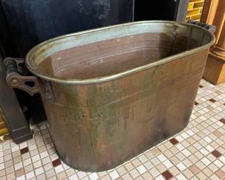 587 Vintage Copper Boiler Wash Tub