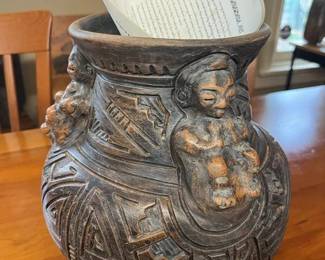 587 Marajoara Art Clay Vase Brazil