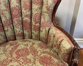 587 Victorian Barrel Chair Upholstery Detail 