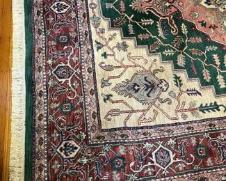587 8X10 Oriental PersianStyle Heriz Wool Pile Area Rug Detail