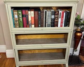 587 Vintage Painted Barrister Bookcase
