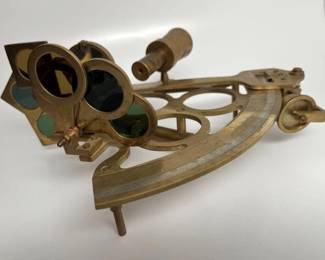 587 Nautical Vintage Brass Sextant