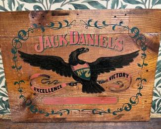 587 Jack Daniels Excellence  Victory Vintage Whiskey Crate Lid Panel