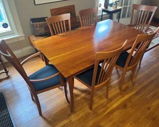 587 A. Sibau Danish Modern Cherry Dining Set Italy