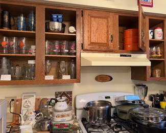 Browns Glasses, Indians Glasses, Corning Ware