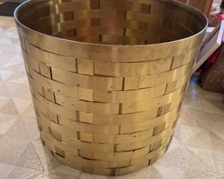 Large Woven Metal Basket Decor