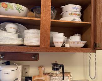 Corelle Dish Set, Pyrex, Atomic MCM Coffee Carafe