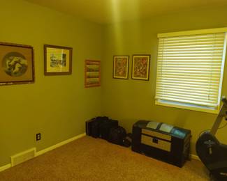 Old steamer trunk and some art