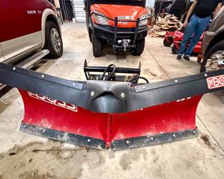 Boss V-plow with Kubota Utility Vehicle