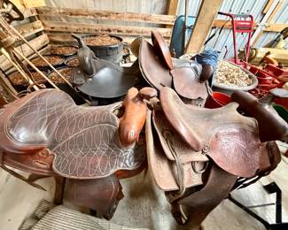 Vintage Leather Saddles