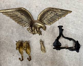 Federal Brass Eagle Wall Mount & Misc. hooks