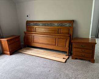 bed, night stands, (no mattresses)