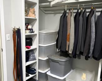 men's clothing, storage totes