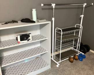 shelving, clothes rack