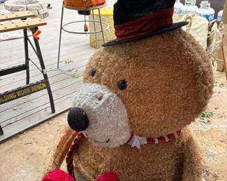 large bear Christmas yard decor