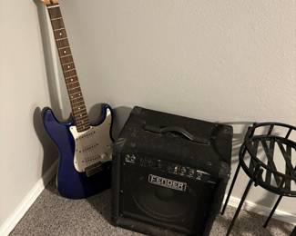 guitar, amplifier