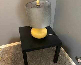table with lamp