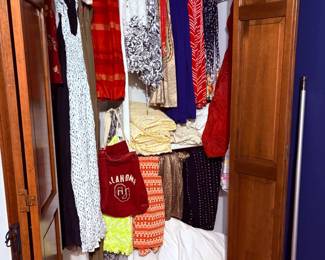 clothing, pillows, and curtains,