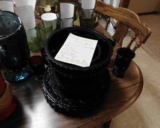 Vintage Avon Cape Cod Ruby Red Dinnerware, Service for 6, 