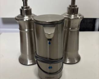 m tainless Steel Soap Dispensers and One Simplehuman Electronic Soap Dispenser