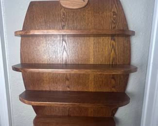 c Jack Daniels Wooden Wall Mount Shot Glass Display Shelf Rack