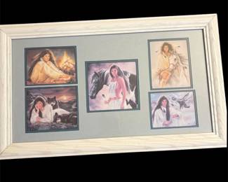 c Native American Art Collage with Five Paintings