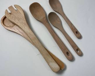k Natural Wooden Cooking Spoons