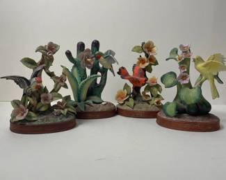 c Original Lion Stone Sculptured Porcelain Figurines