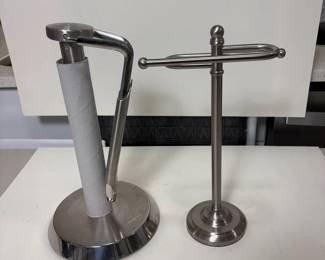 k Calphalon Stainless Steel Paper Towel Holder and Napkin Bottle Hanger Set