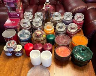 d Assortment of Oil, Electric, and Wax Candles