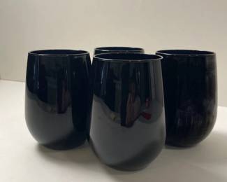 k Black Wine Glasses