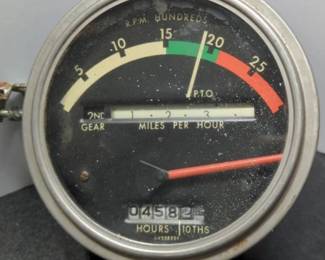 Vintage RPM Gauge with Hour Meter