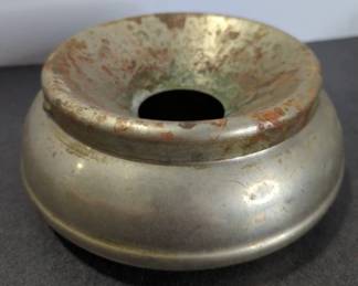Vintage Railroad Spittoon in Metal Finish