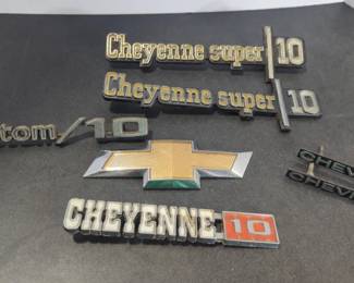 Chevrolet Emblem Lot with Cheyenne and Custom Logos