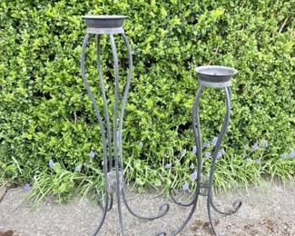 71 WroughtIronCandleHolders