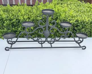 62 WroughtIron5CandleHolder