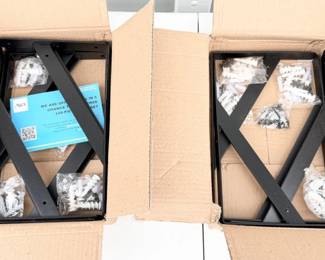 136 Setof12AWXHeavyDutyShelfBrackets12x8wScrews