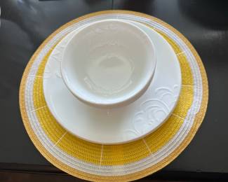 Corelle dinnerware. 