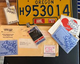 Ricky Skaggs back stage passes, bus tags, all access passes, heartbroke backstage pass