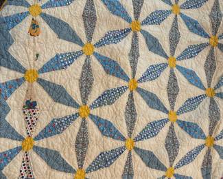 Handmade pinwheel quilt.  Beautiful!