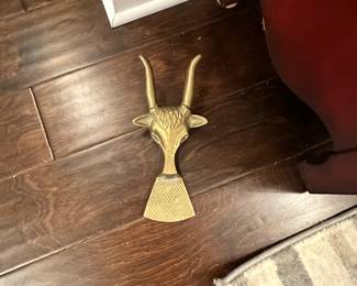 Brass horned boot jack 