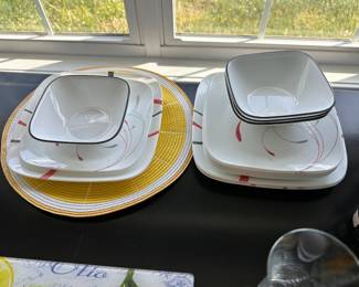 Corelle dinnerware. 