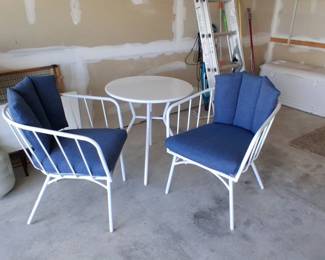 Bistro table and two chairs