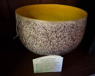 large Cedar Creek crystalline bowl